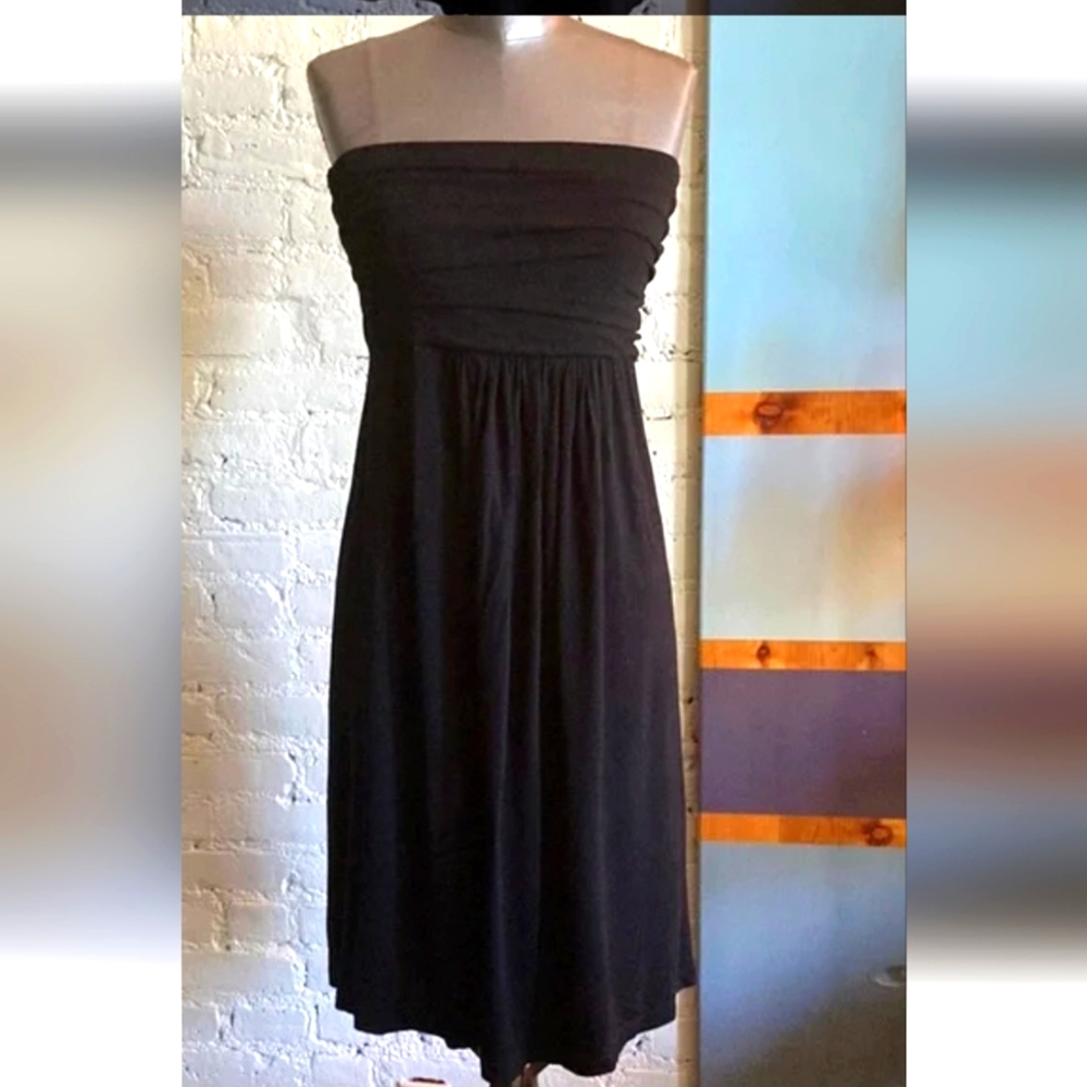 James Perse Tube Top Sleeveless Black Dress Size 3 USA Large - Picture 2 of 13